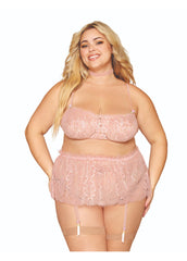 Dreamgirl Bralette Garter Skirt And Choker Set