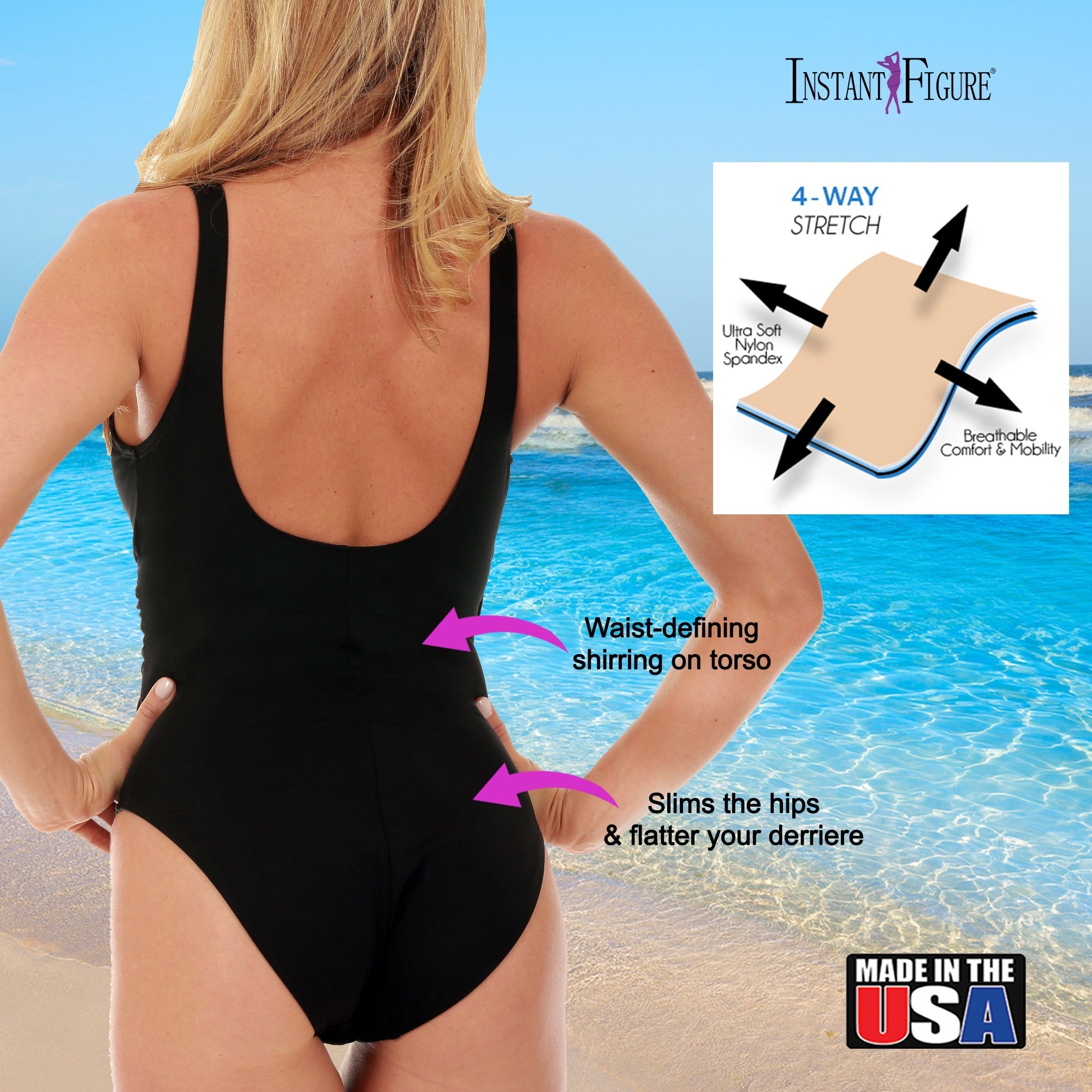 InstantFigure Faux Wrap Swimsuit