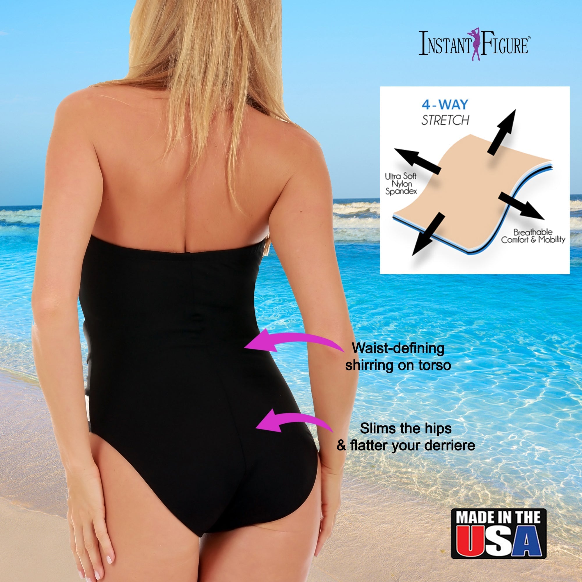 InstantFigure Twist Front Swimsuit