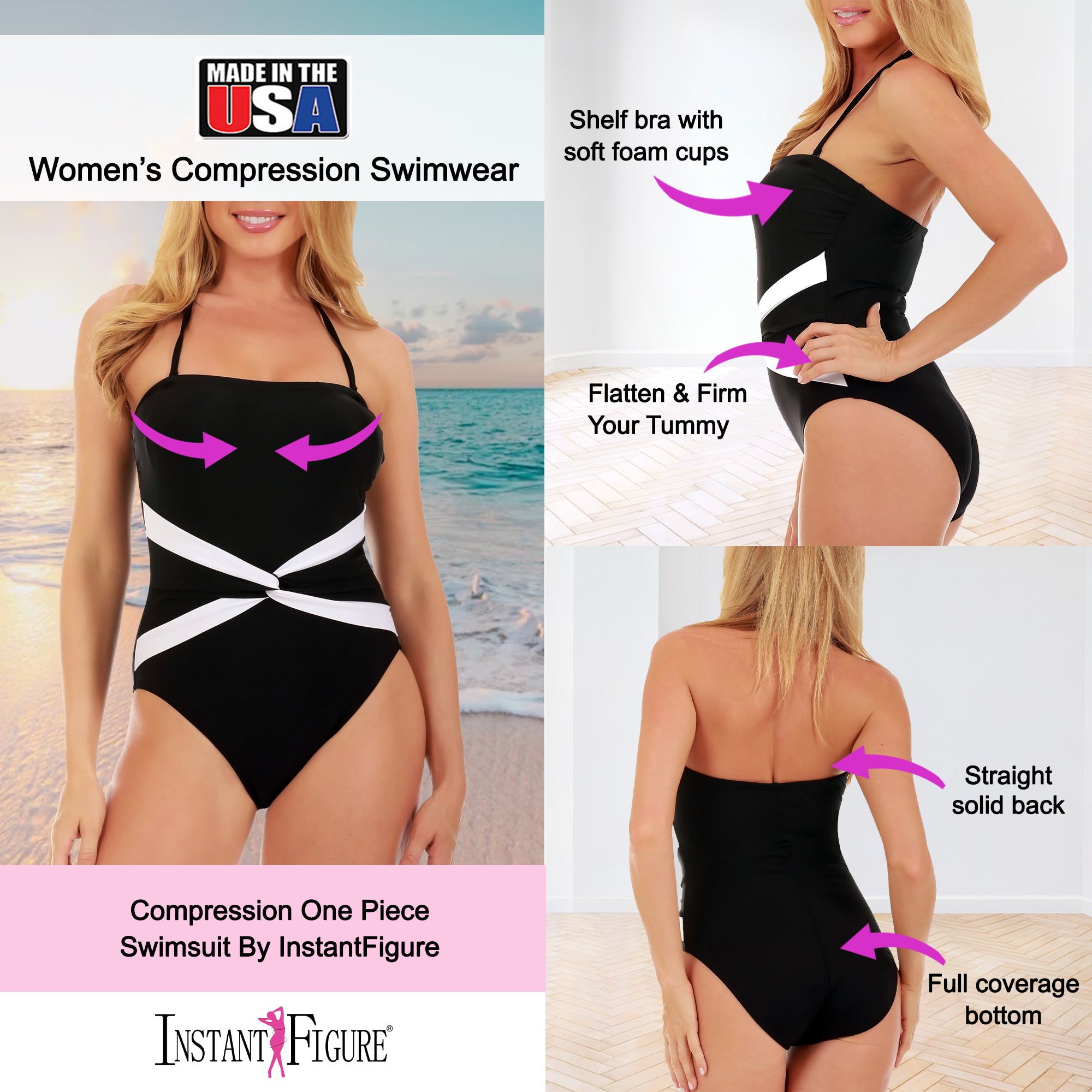 InstantFigure Twist Front Swimsuit