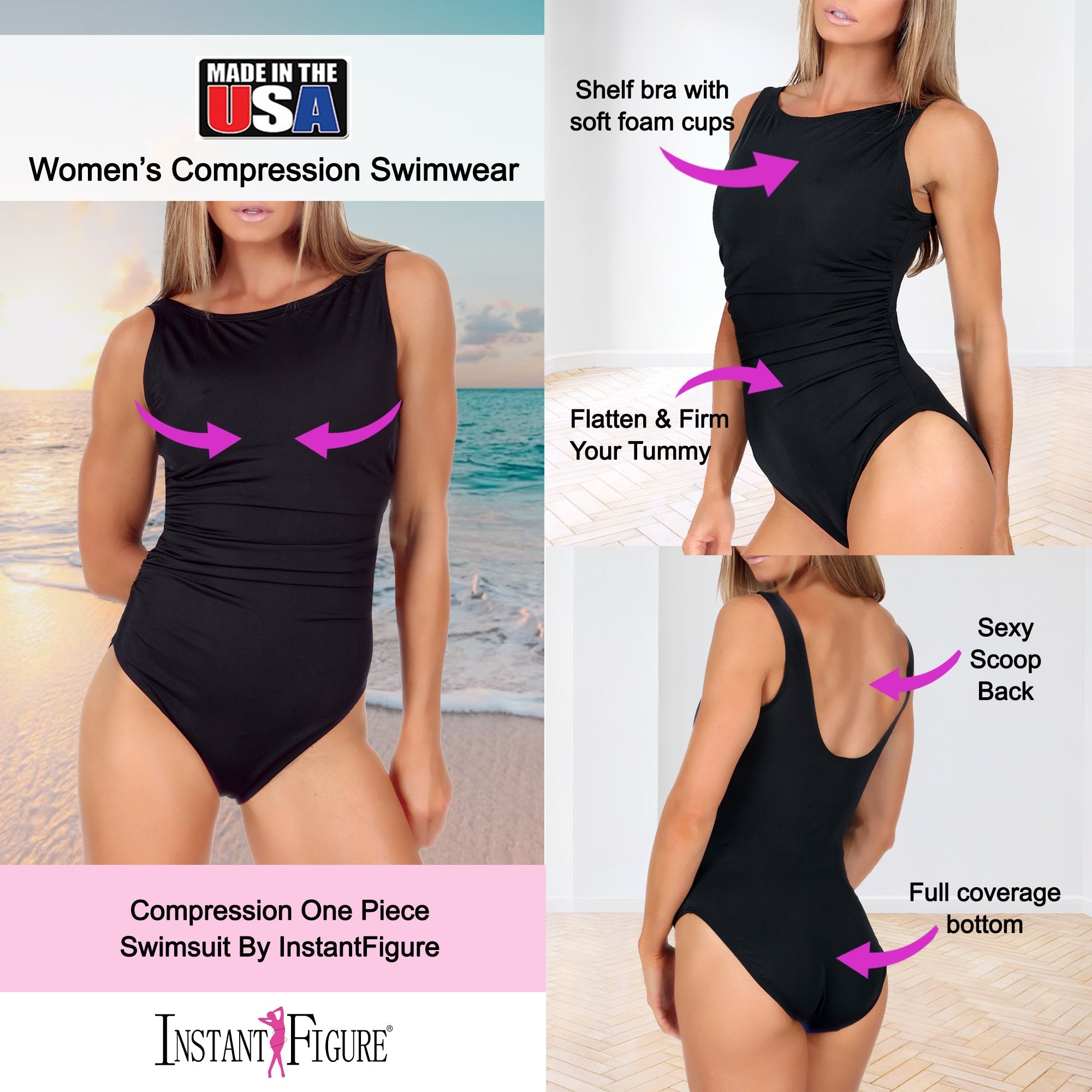 InstantFigure High Neck Swimsuit