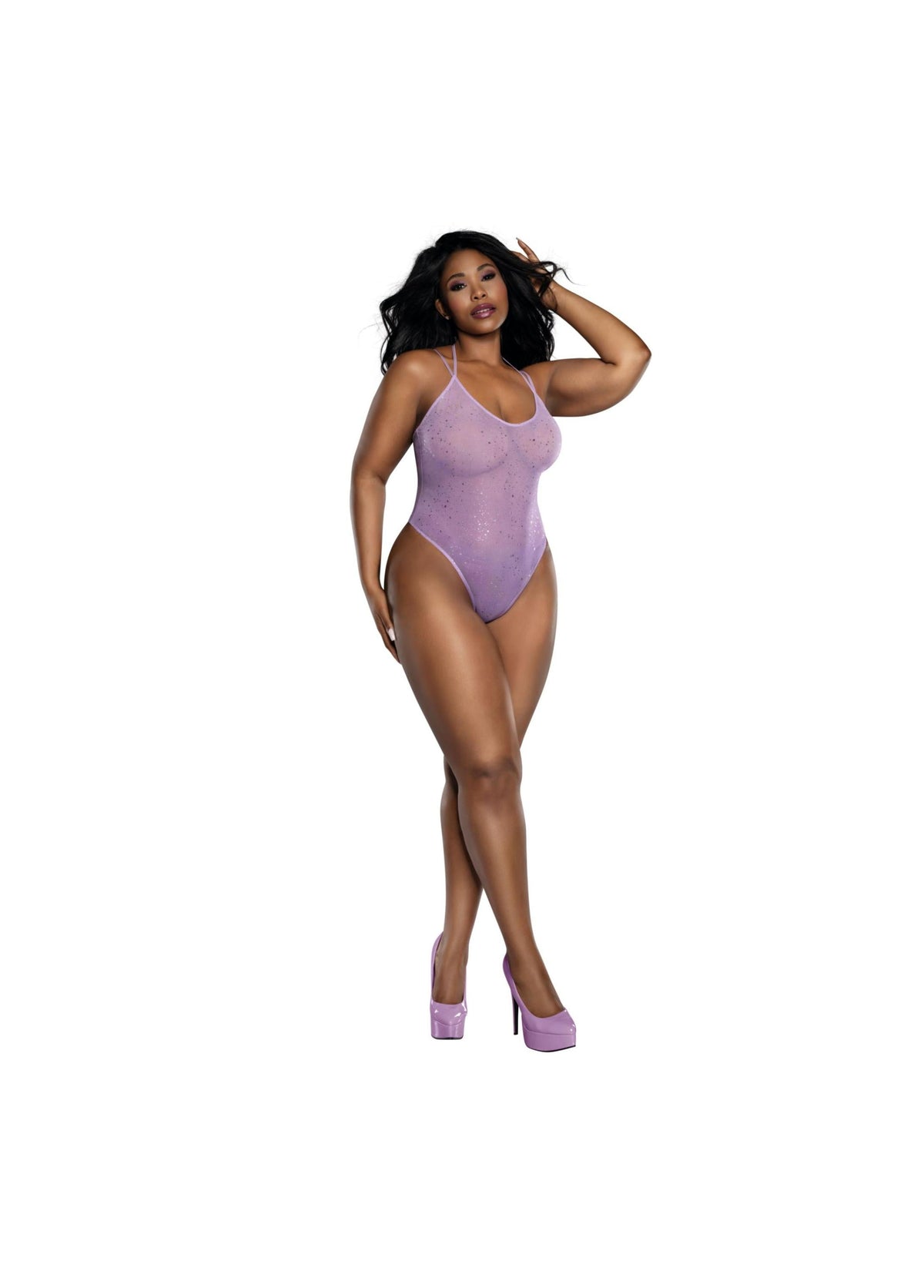 Dreamgirl Glittred Ombre Mesh Bodysuit