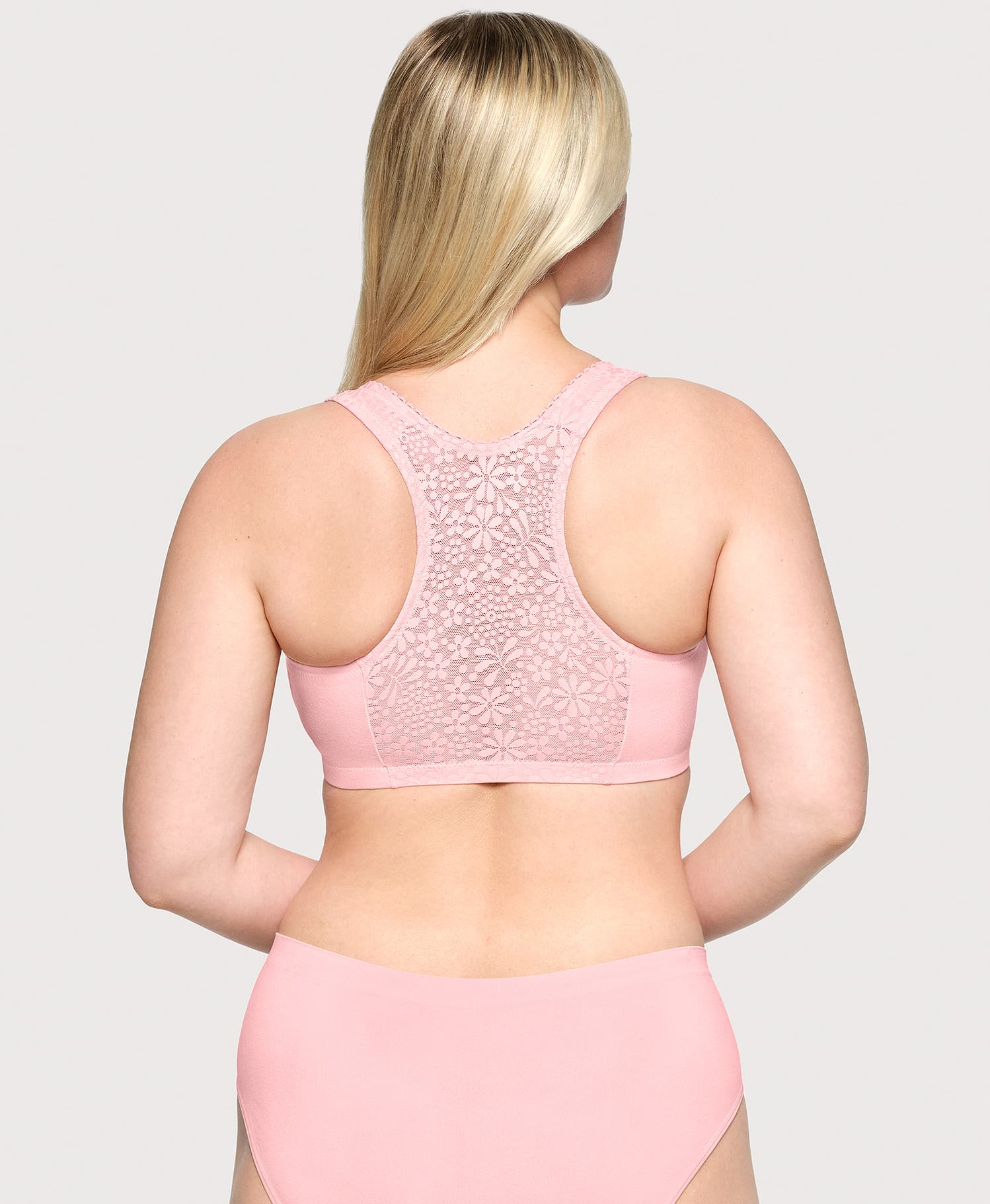 T Back Lace Panel Comfort Bra