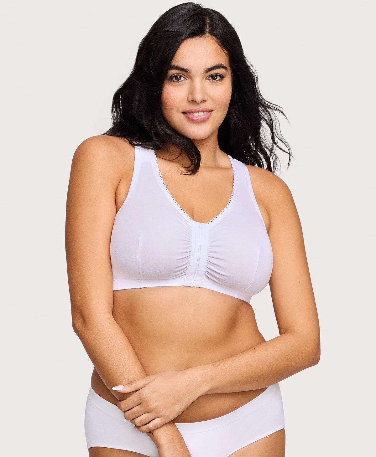 Lace Paneled T Back Comfort Bra