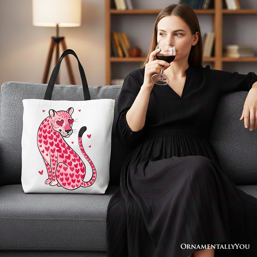 Leopard Valentine Canvas Tote Bag