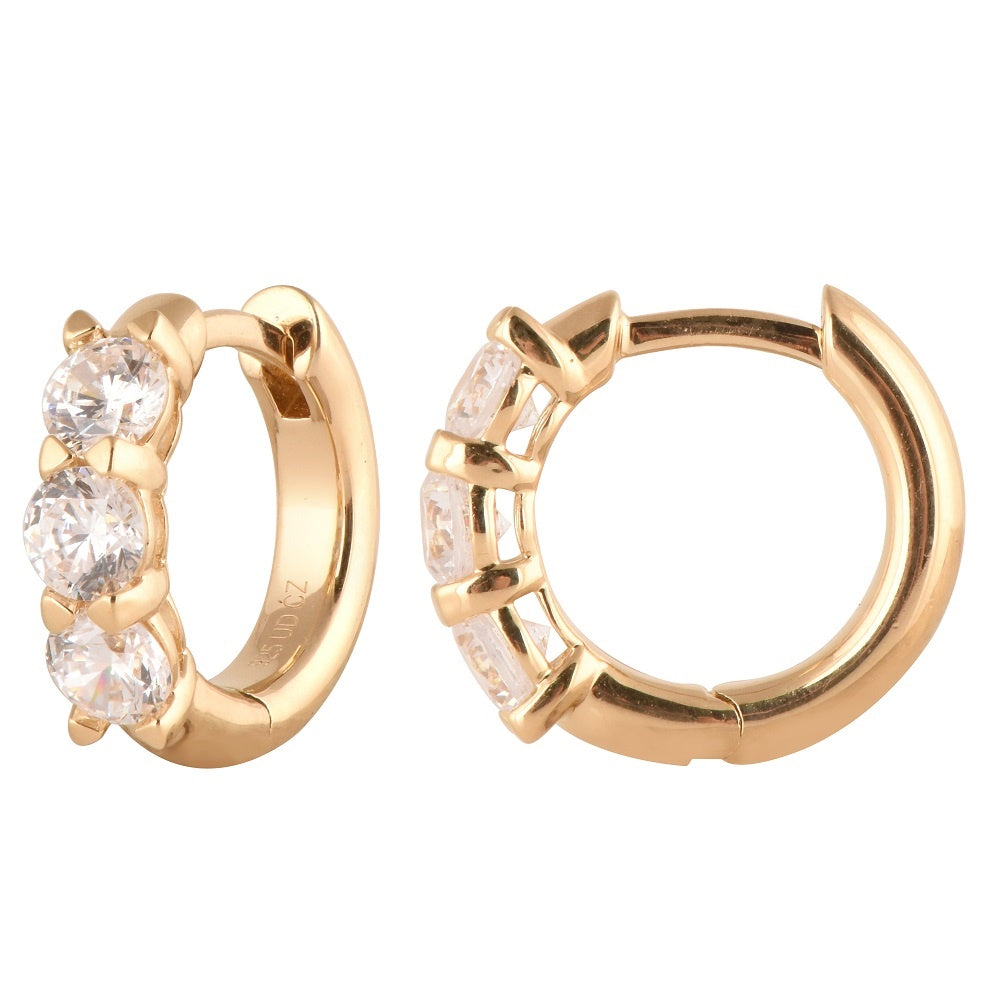 1 Carat Lab Grown Diamond Hoop Earrings