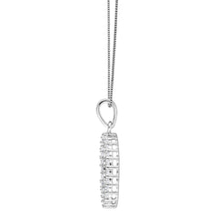 0.33 Carat Lab Grown Diamond Circle Of Life Pendant Necklace in Sterling Silver
