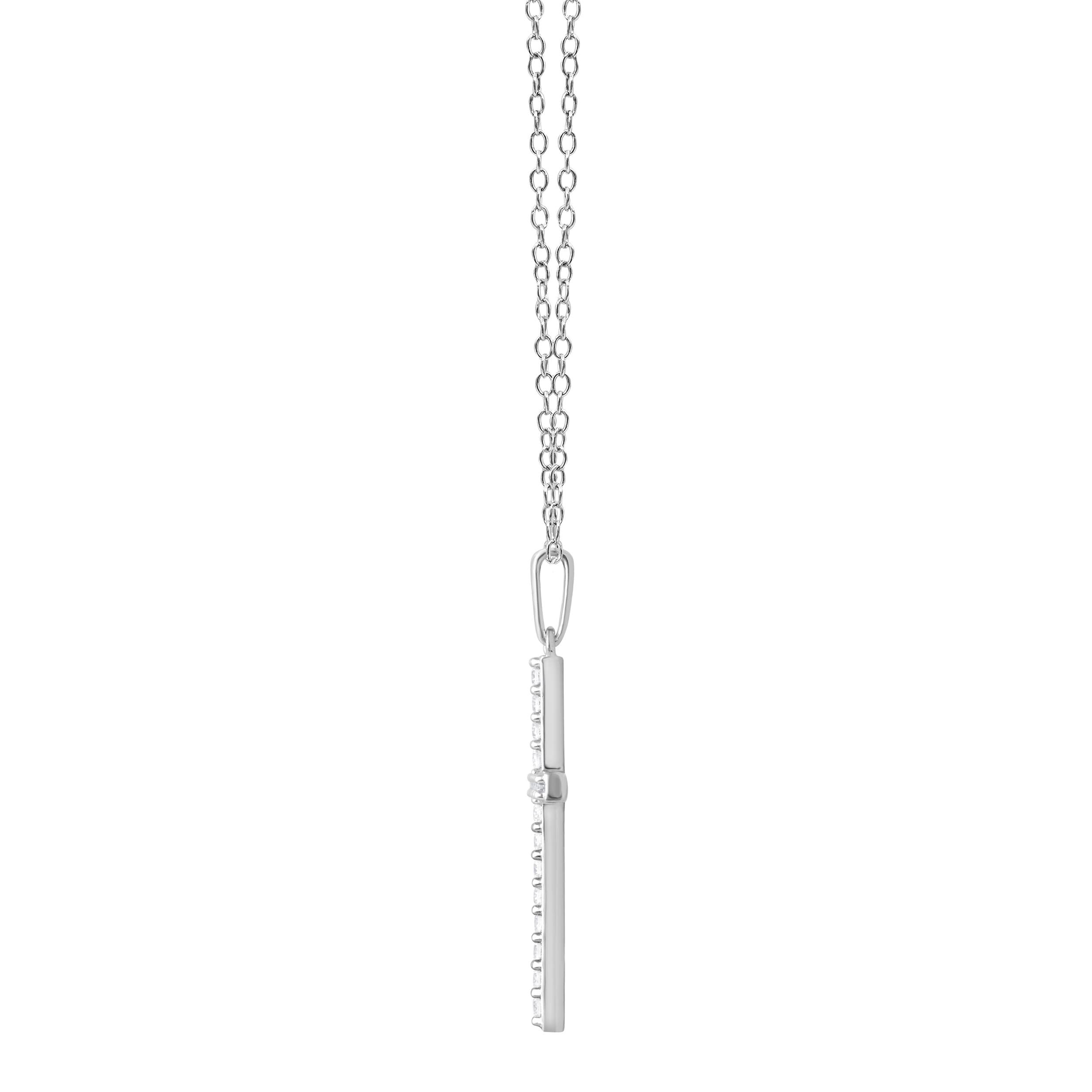 0.25 Carat Cross Lab Grown Diamond Necklace