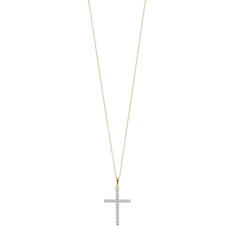 0.25 Carat Cross Lab Grown Diamond Necklace