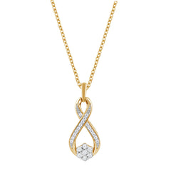 0.25 Carat Lab Grown Diamond Twisted Pendant Necklace