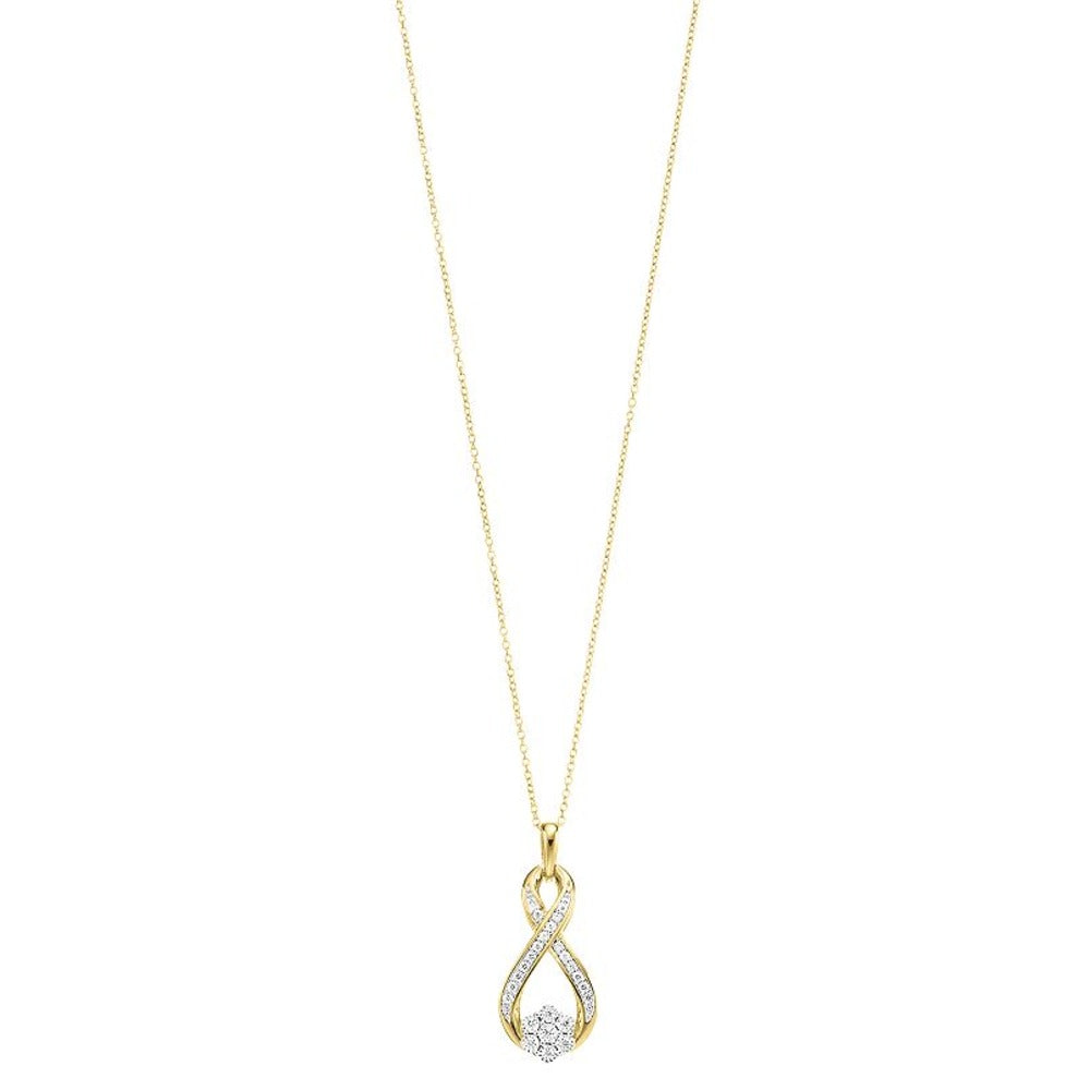 0.25 Carat Lab Grown Diamond Twisted Pendant Necklace