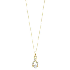 0.25 Carat Lab Grown Diamond Twisted Pendant Necklace