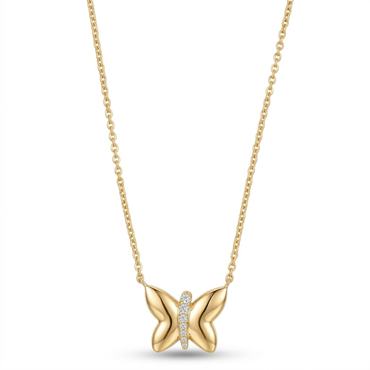 0.10 Carat Lab Grown Diamond Butterfly Necklace