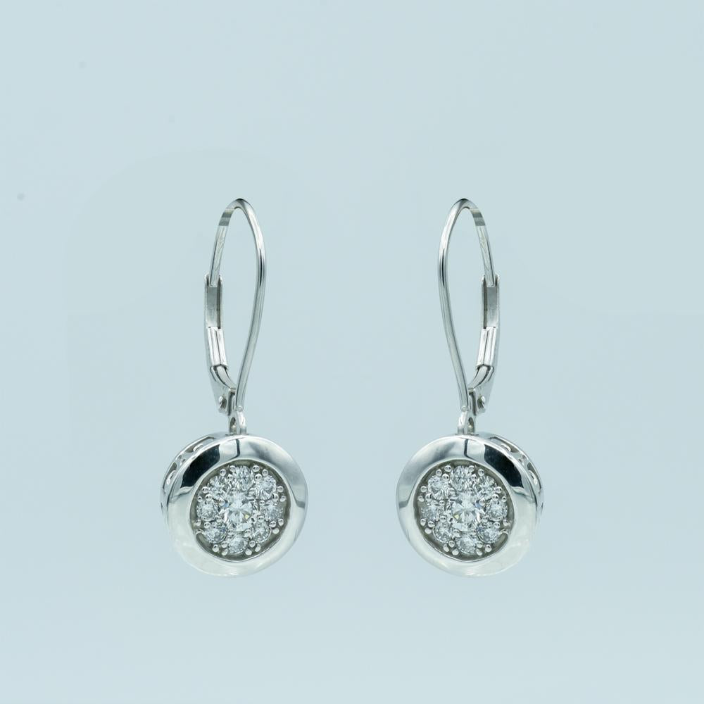 0.65 Carat Lab Grown Diamond Dangle Earrings Gift Box Set