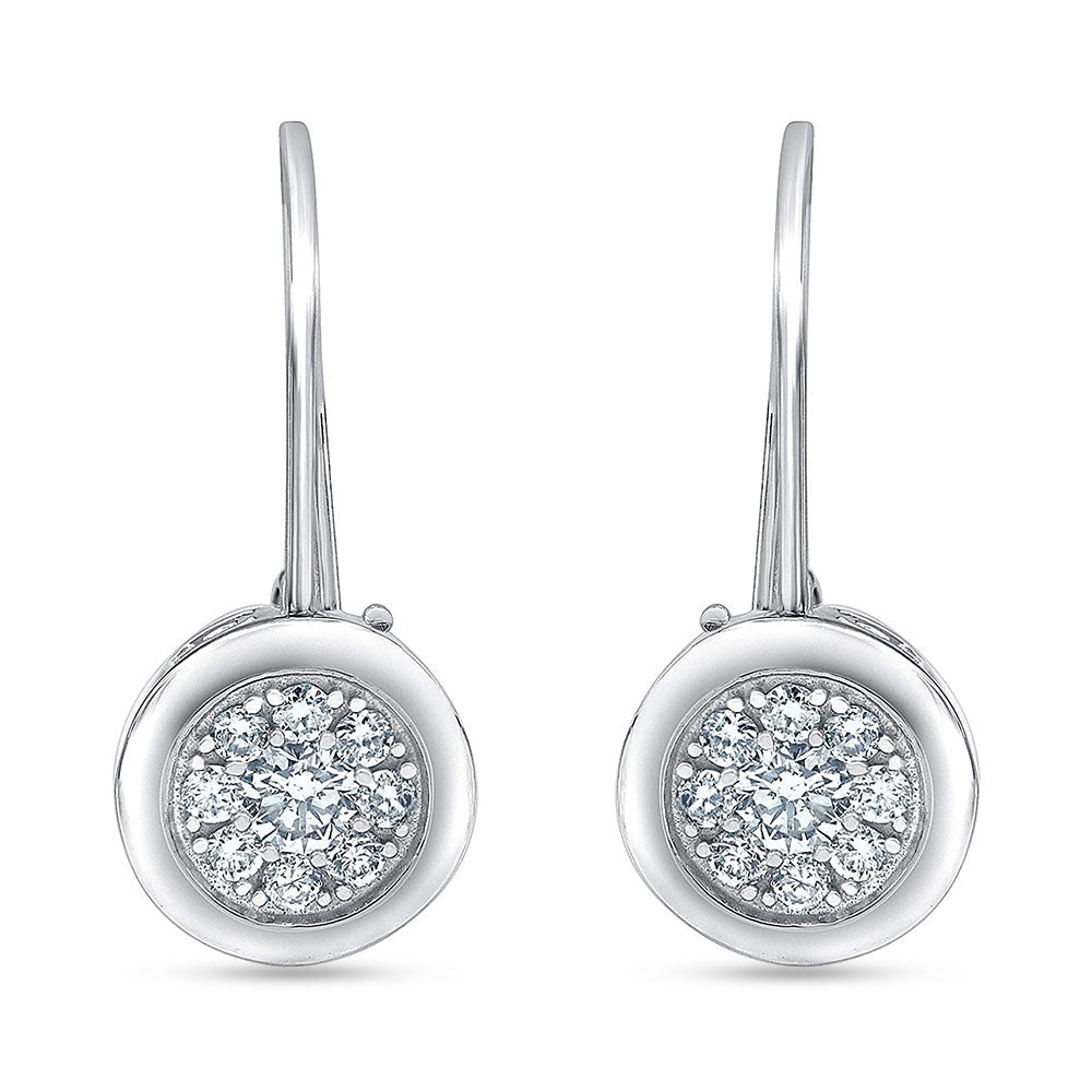 0.50 Carat Lab Grown Diamond Dangle Earrings Gift Box Set