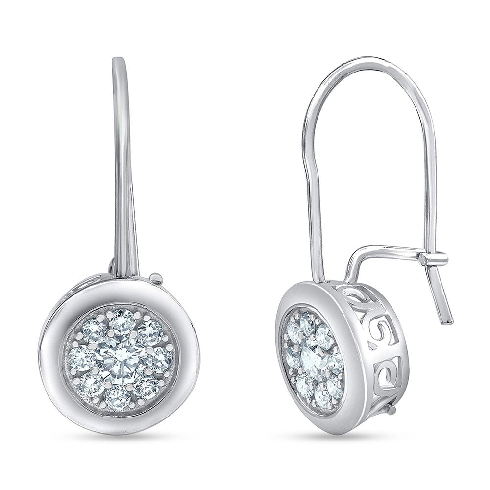 0.50 Carat Lab Grown Diamond Dangle Earrings Gift Box Set