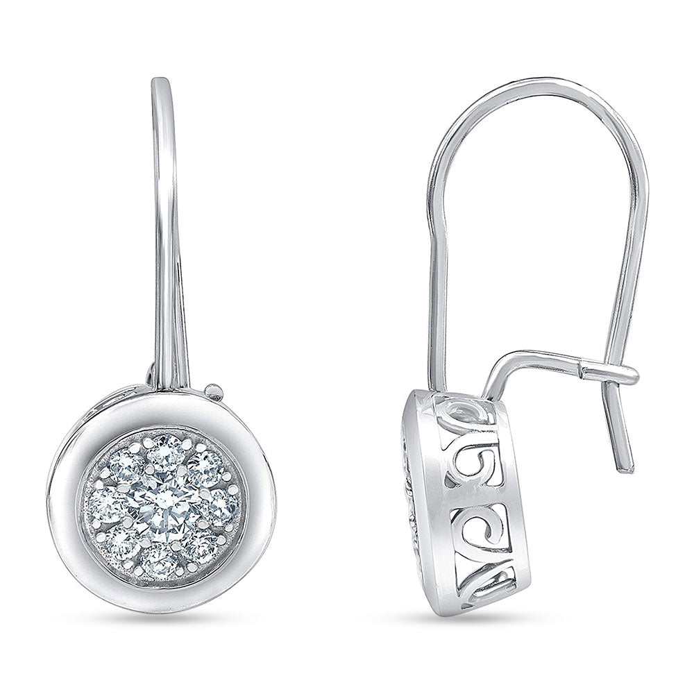0.50 Carat Lab Grown Diamond Dangle Earrings Gift Box Set