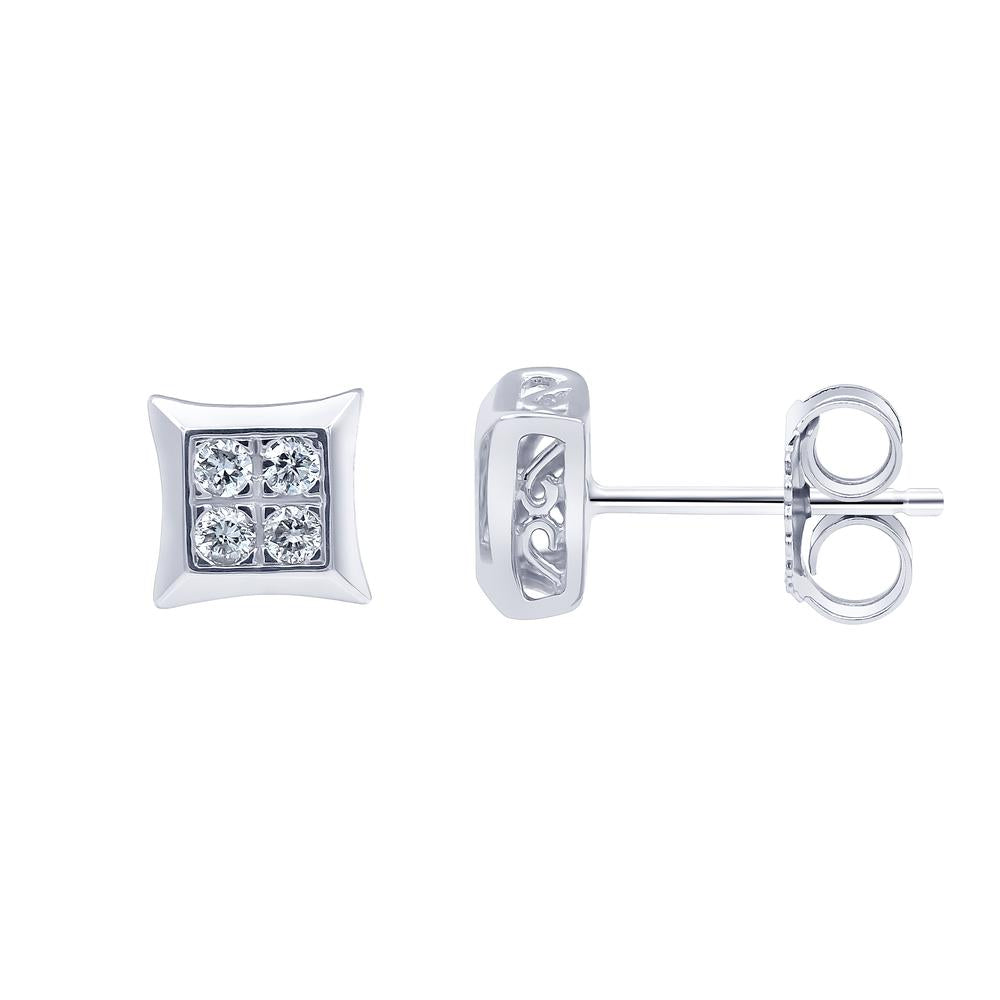 0.25 Carat Bezet Set Lab Grown Diamond Stud Earrings