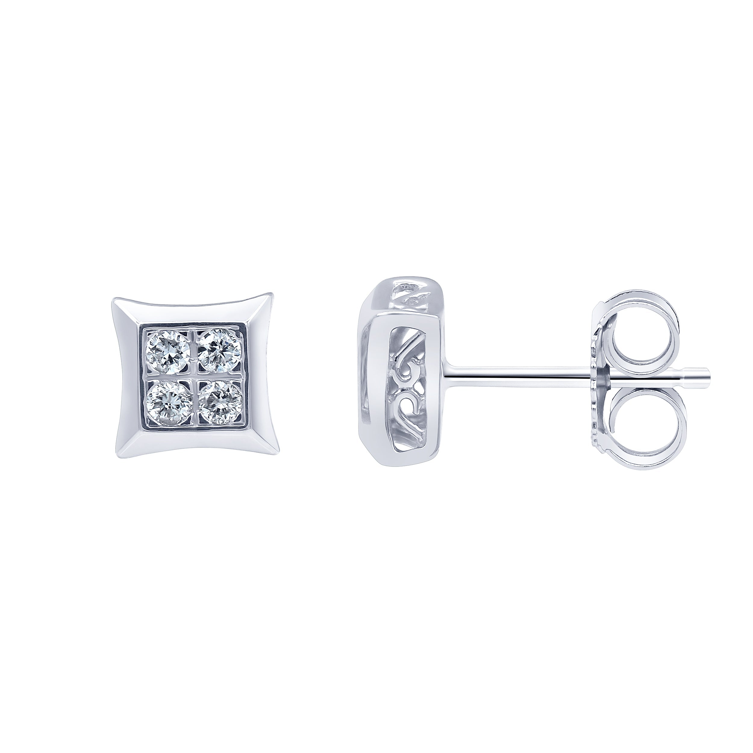 0.25 Carat Bezet Set Lab Grown Diamond Stud Earrings