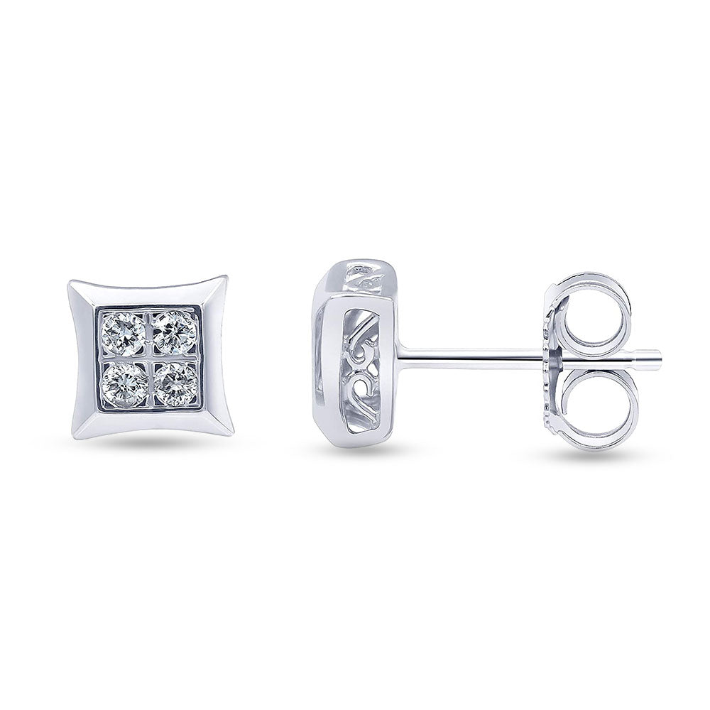 0.25 Carat Bezet Set Lab Grown Diamond Stud Earrings