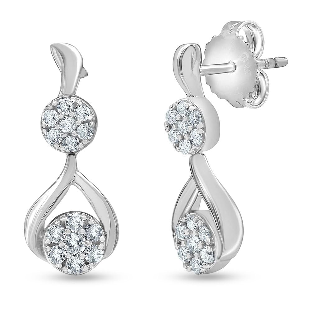 0.50 Carat Lab Grown Diamond Drop Earrings Gift Box Set