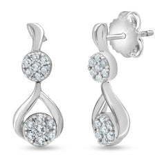 0.50 Carat Lab Grown Diamond Drop Earrings Gift Box Set