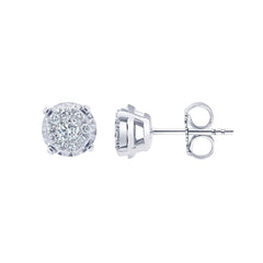0.50 Carat Cluster Lab Grown Diamond Earrings