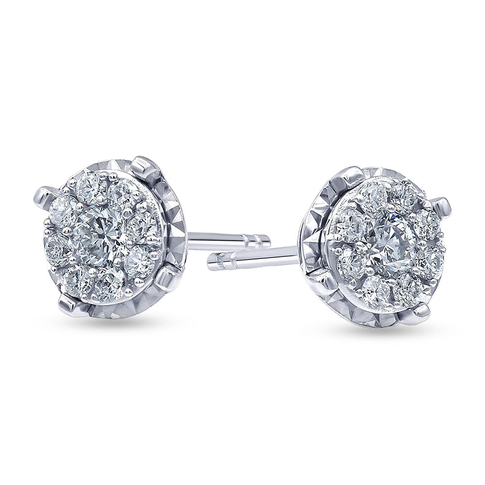 0.50 Carat Cluster Lab Grown Diamond Earrings
