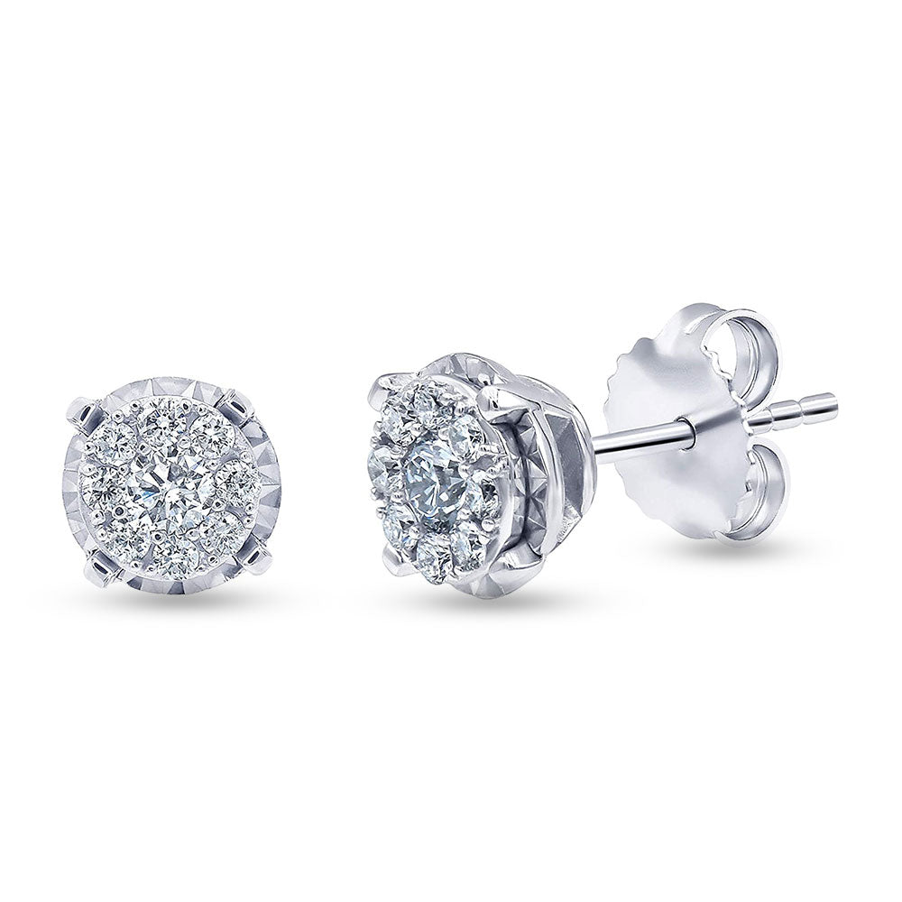 0.50 Carat Cluster Lab Grown Diamond Earrings