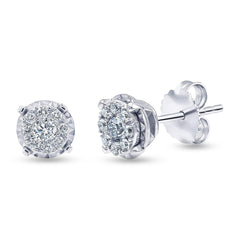 0.50 Carat Cluster Lab Grown Diamond Earrings