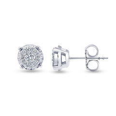 0.50 Carat Cluster Lab Grown Diamond Earrings