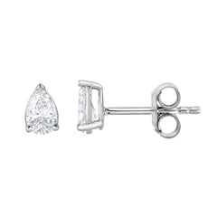 0.50 Carat Pear Cut Lab Grown Diamond Stud Earrings
