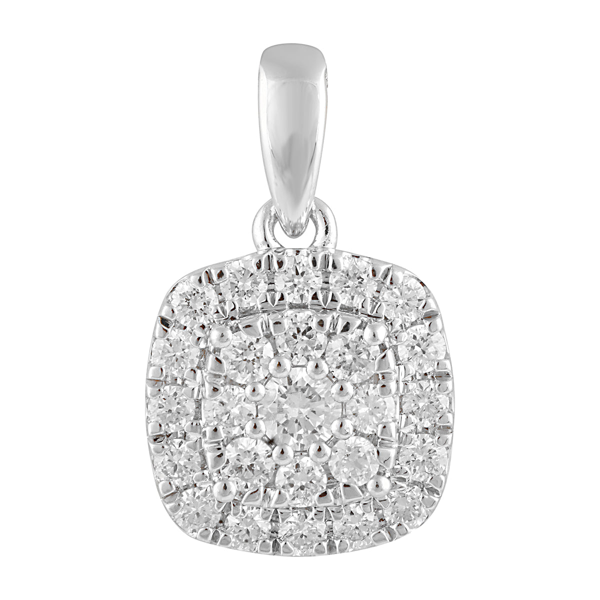 0.33 Carat Lab Grown Halo Diamond Pendant Necklace