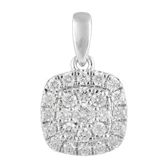 0.33 Carat Lab Grown Halo Diamond Pendant Necklace