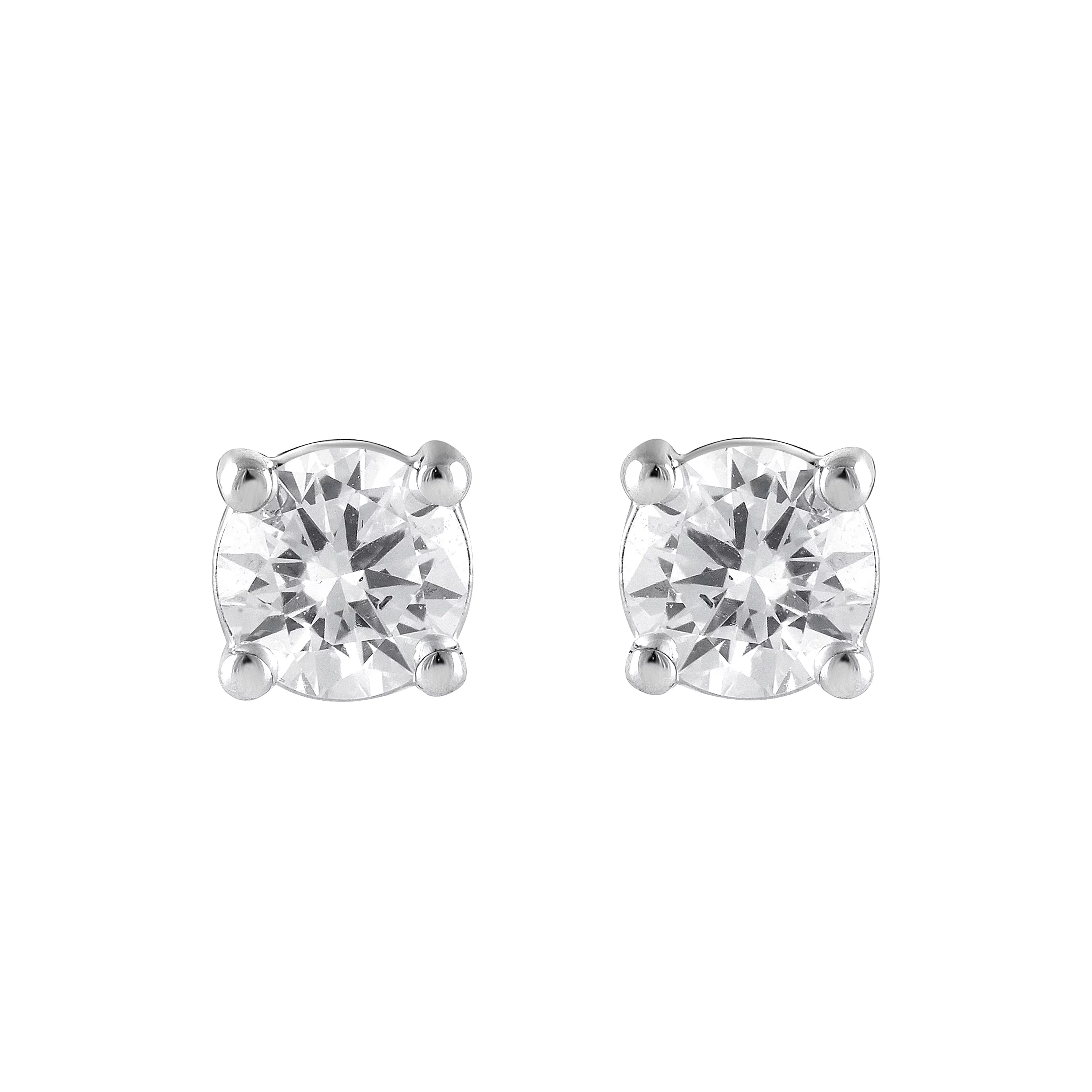 0.50 Carat Lab Grown Round Cut Diamond Stud Earrings