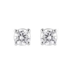 0.50 Carat Lab Grown Round Cut Diamond Stud Earrings