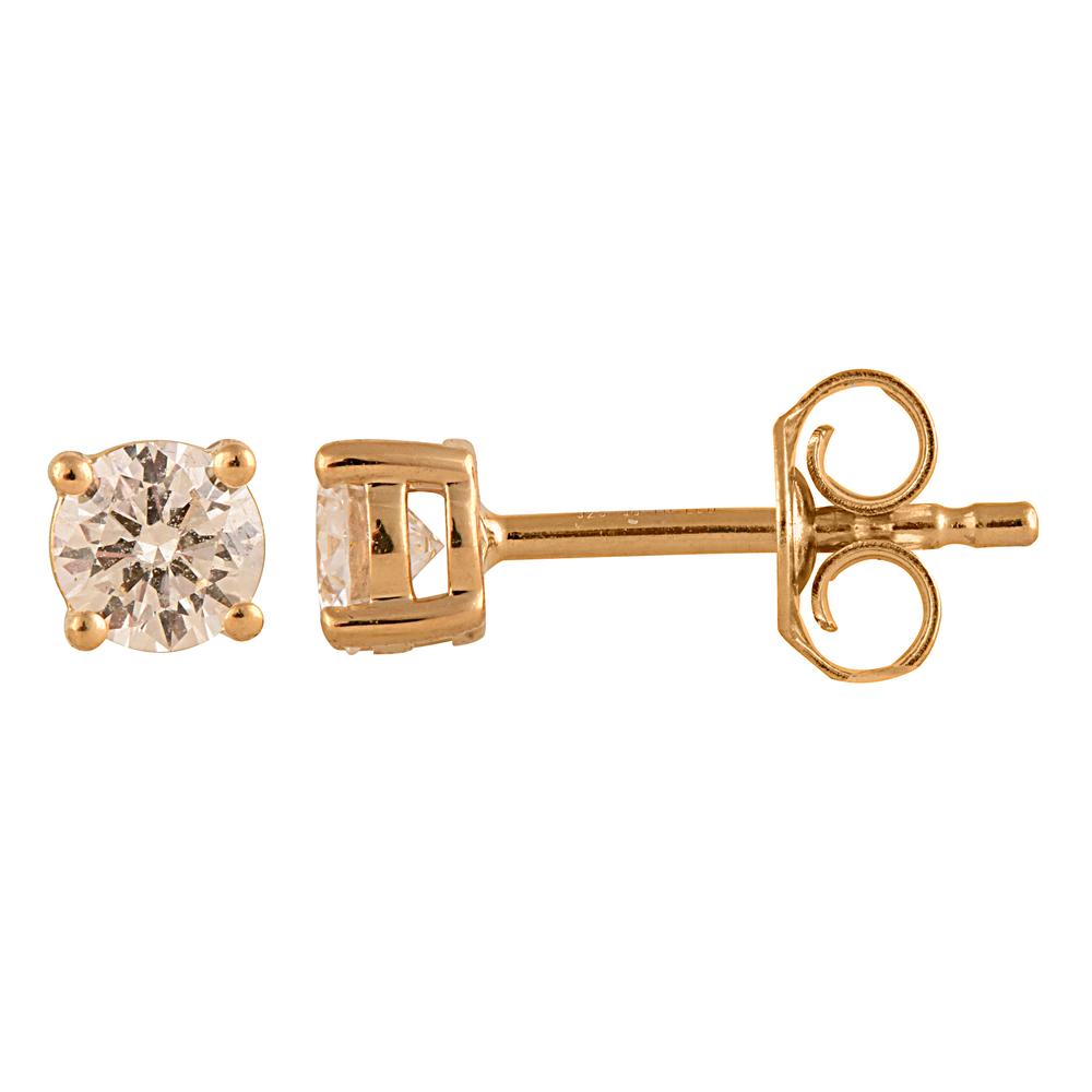 0.50 Carat Lab Grown Round Cut Diamond Stud Earrings