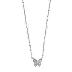 0.10 Carat Lab Grown Diamond Butterfly Pendant Necklace