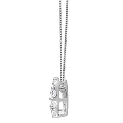 0.50 Carat Lab Grown Diamond Heart Pendant Necklace In Sterling Silver