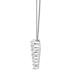 0.25 Carat Heart Lab Grown Diamond Pendant Necklace In Sterling Silver