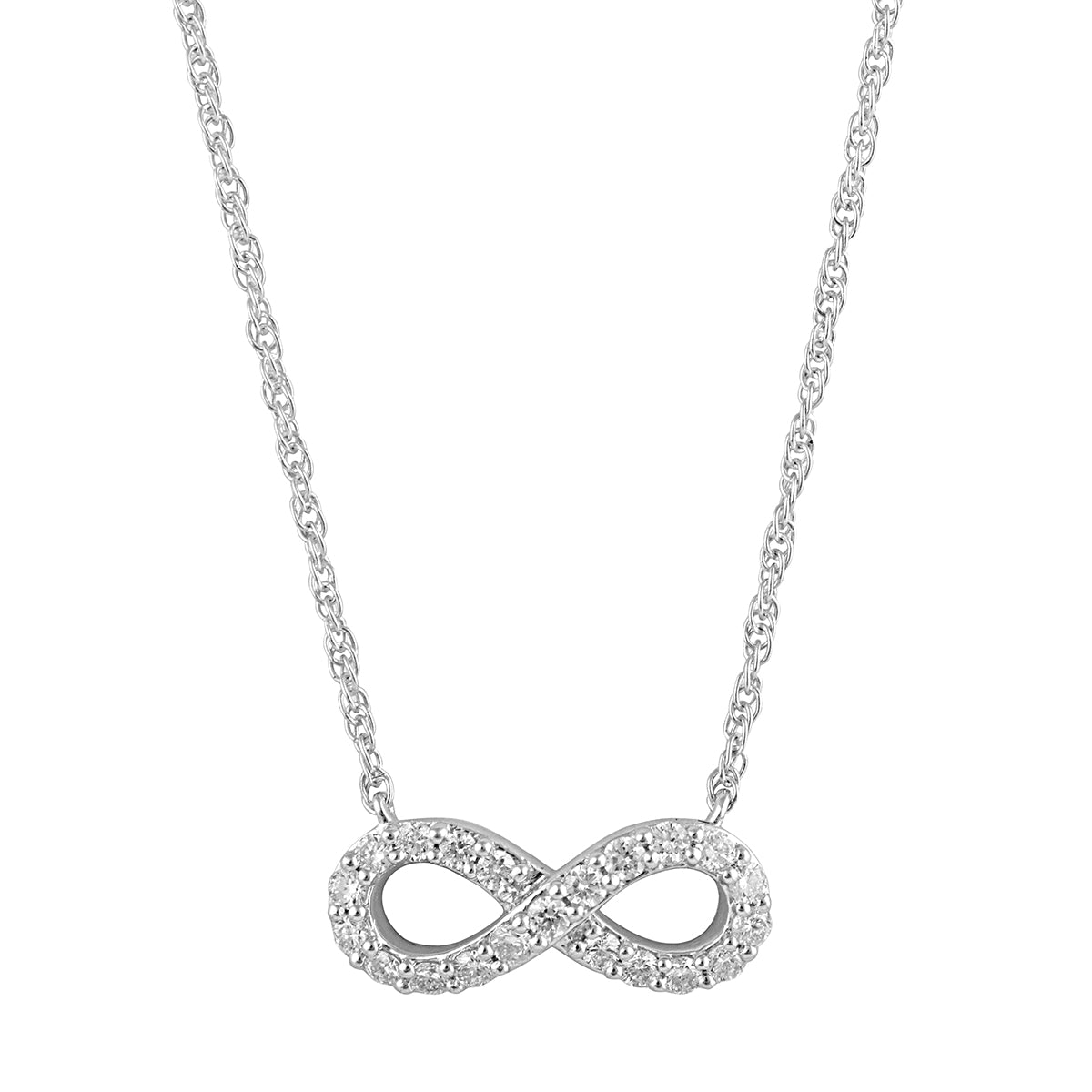 0.20 Carat Lab Grown Diamond Infinity Pendant Necklace
