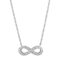 0.20 Carat Lab Grown Diamond Infinity Pendant Necklace