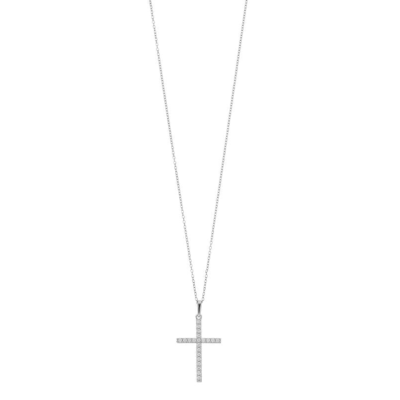 0.25 Carat Lab Grown Cross Diamond Necklace
