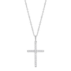 0.25 Carat Lab Grown Cross Diamond Necklace