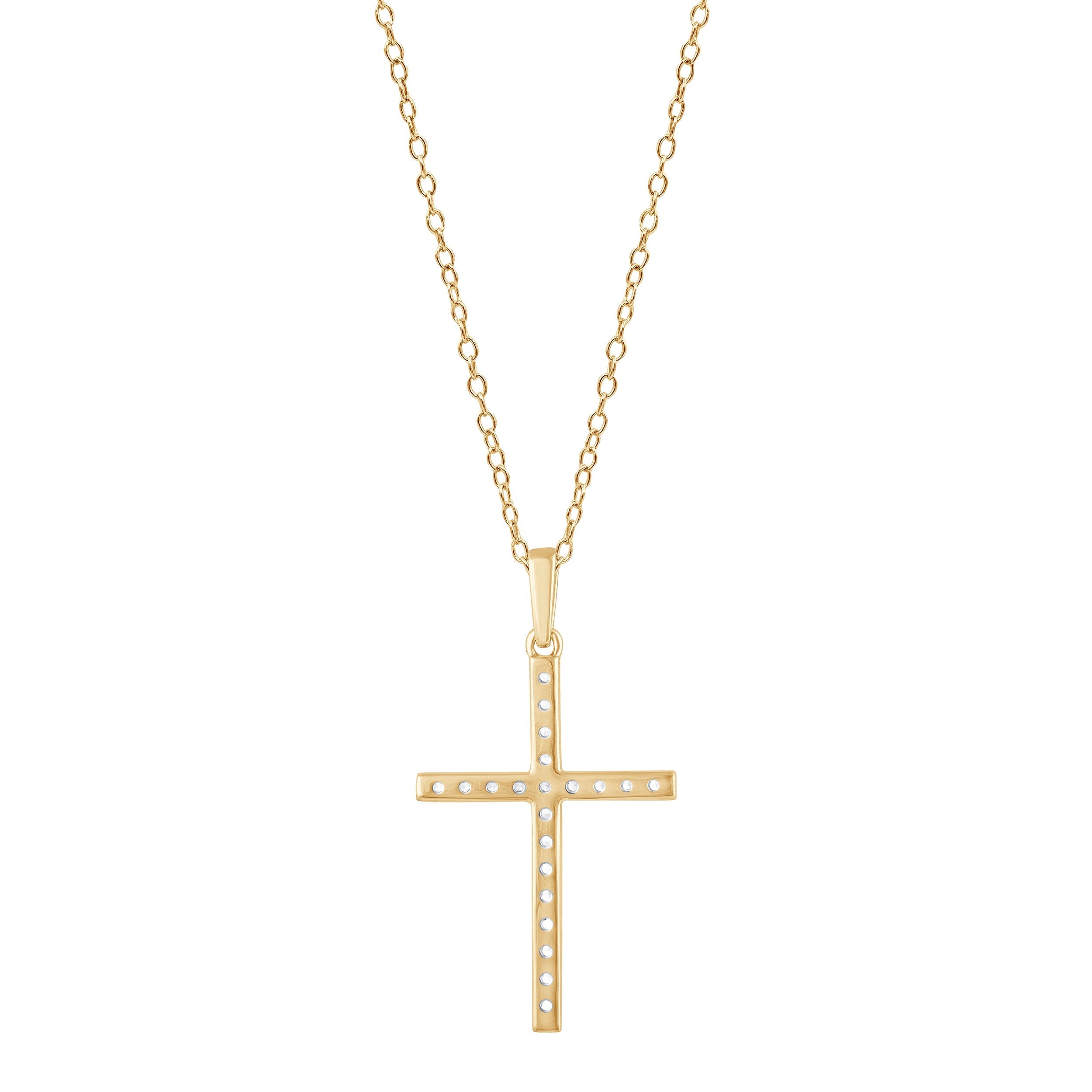0.25 Carat Lab Grown Cross Diamond Necklace