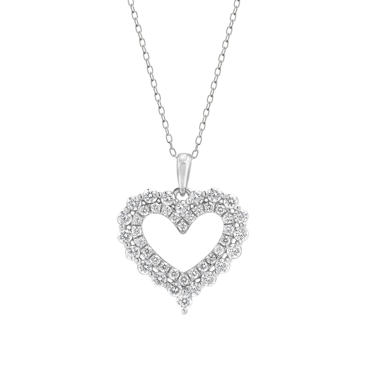1 Carat Lab Grown Diamond Heart Necklace