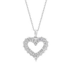 1 Carat Lab Grown Diamond Heart Necklace