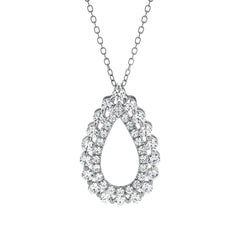 1 Carat Lab Grown Diamond Teardrop Pendant Necklace