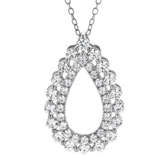 1 Carat Lab Grown Diamond Teardrop Pendant Necklace