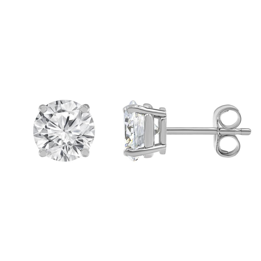 0.50 Carat Round Cut Lab Grown Diamond Stud Earrings